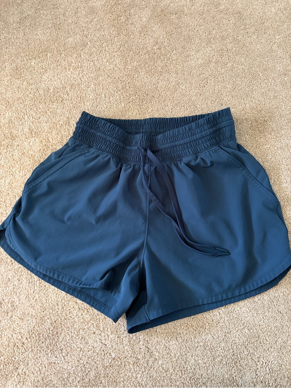 YPB Abercrombie & Fitch motionTEK High Rise 3" Running Shorts Blue XS